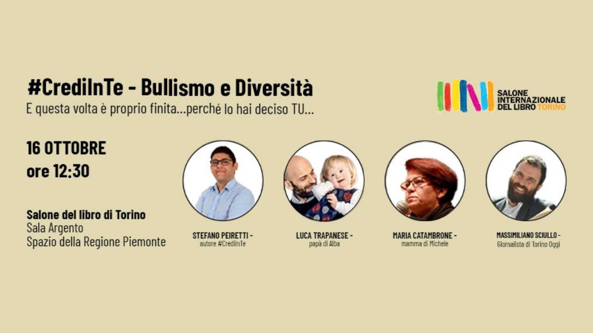 16/10/2021 - #CrediInTe Bullismo e Diversità