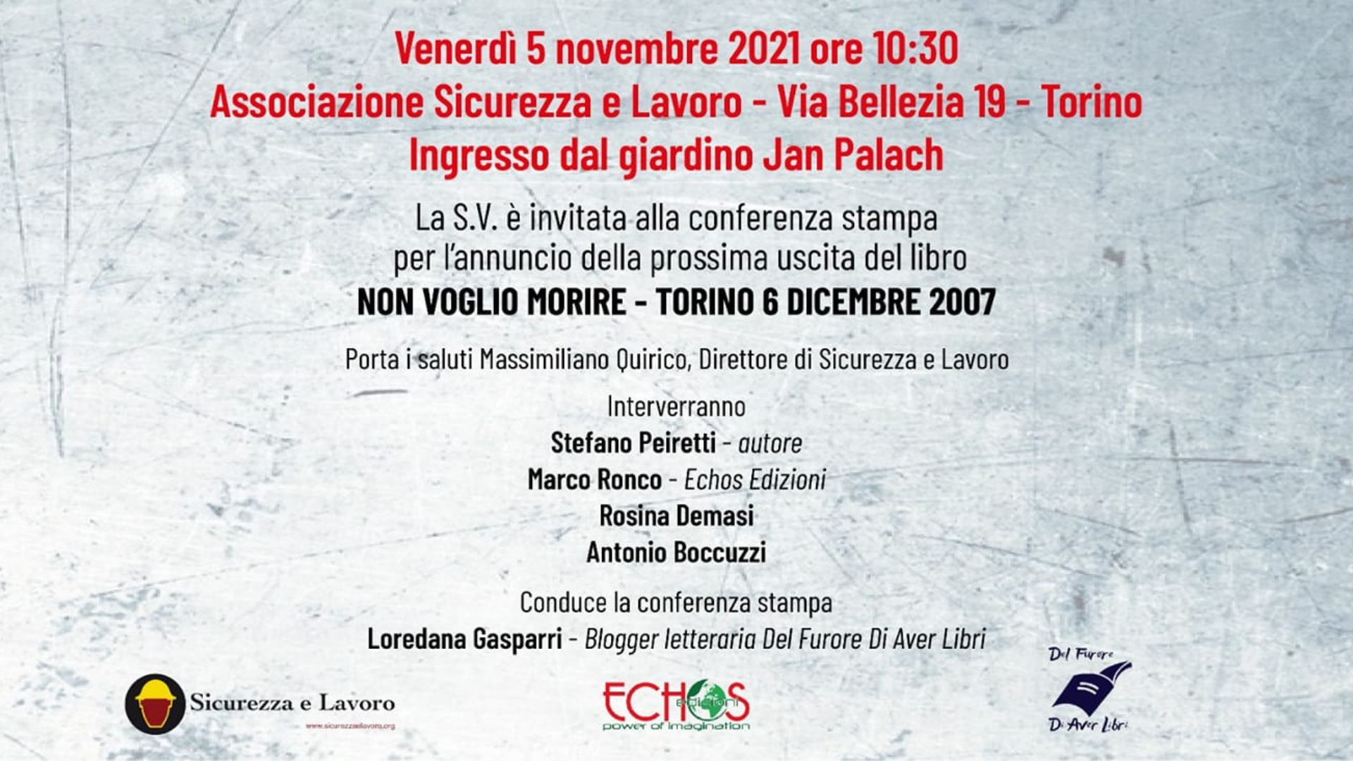 05/11/2021 - Non Voglio Morire - conferenza stampa