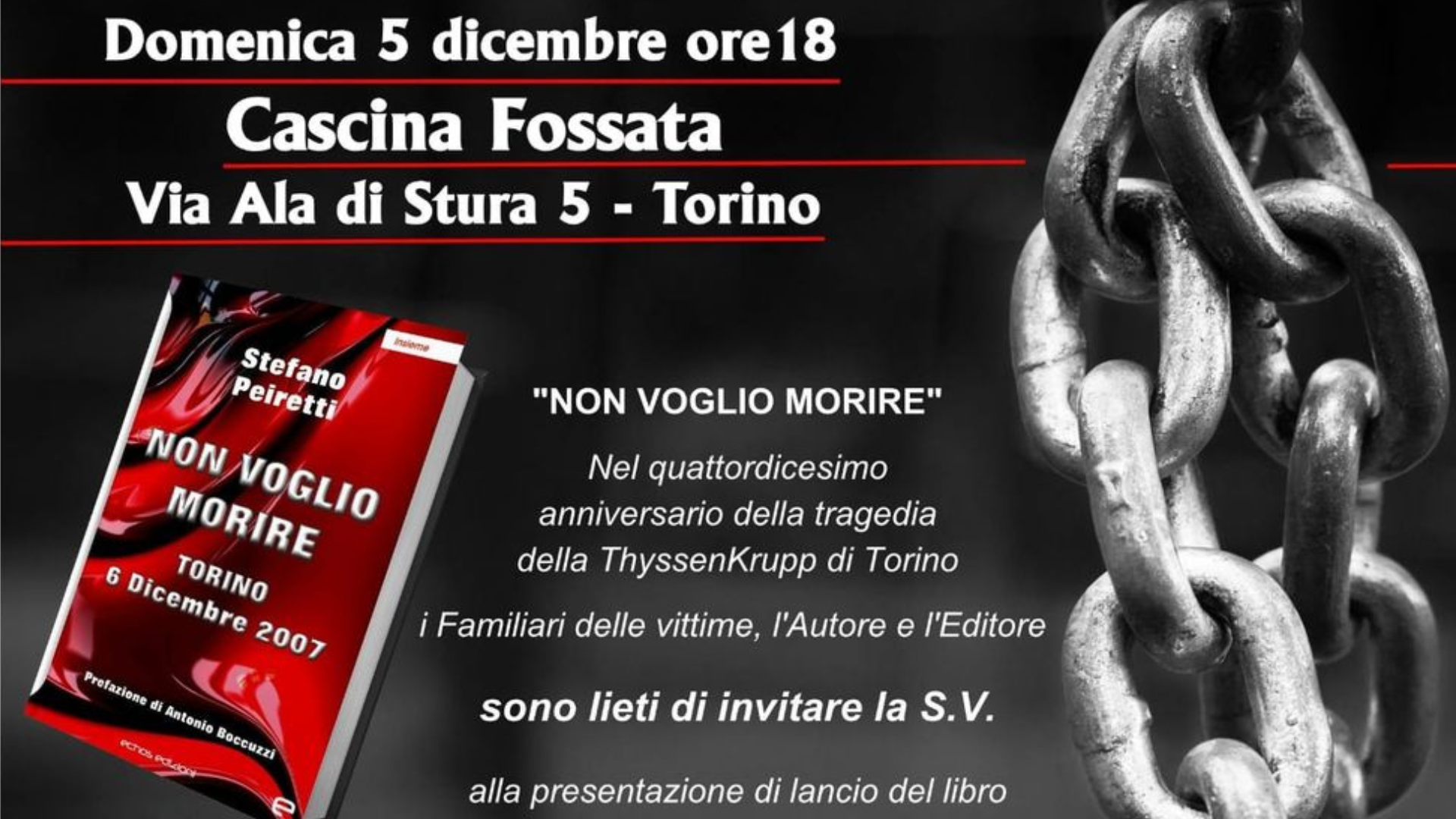 05/12/21 - Presentazione "Non voglio morire" - Cascina Fossata