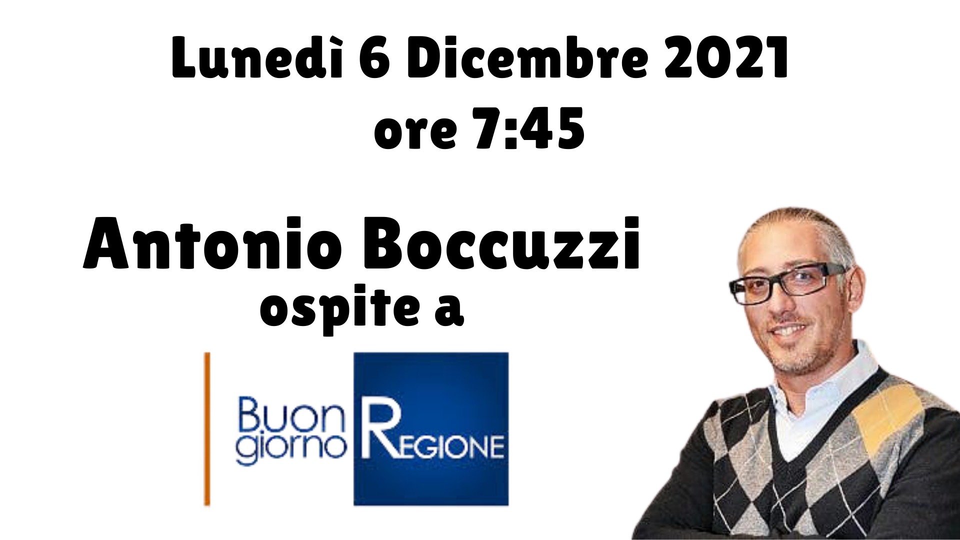 Boccuzzi a Buongiorno Regione